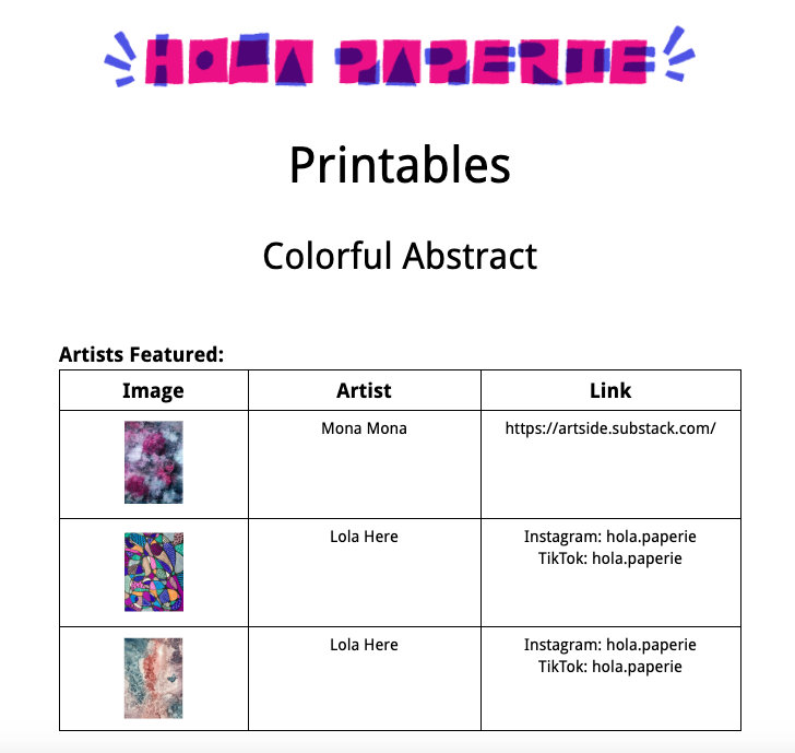 Downloads & Printables