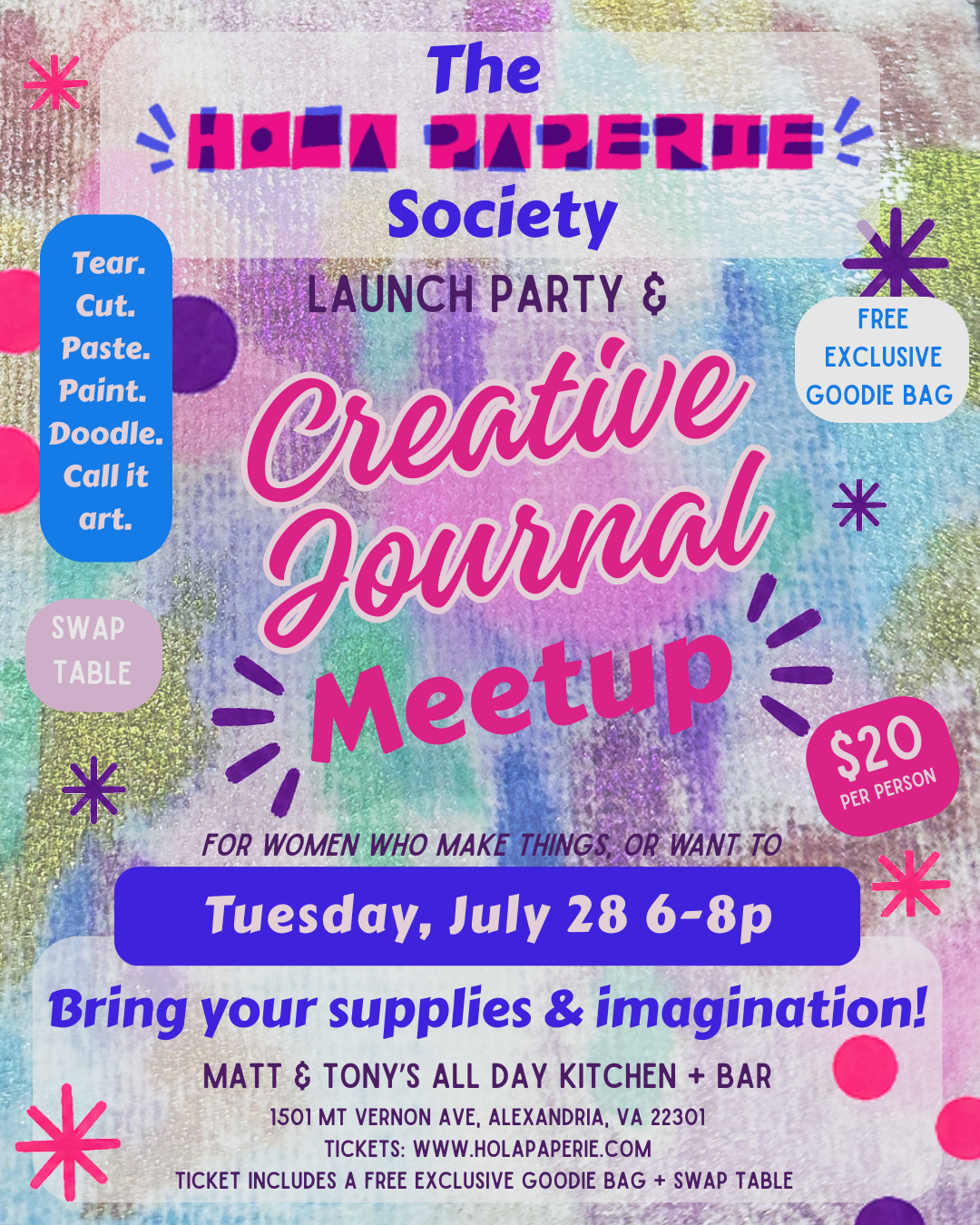 The Hola Paperie Society Launch Party & Creative Journaling Meetup